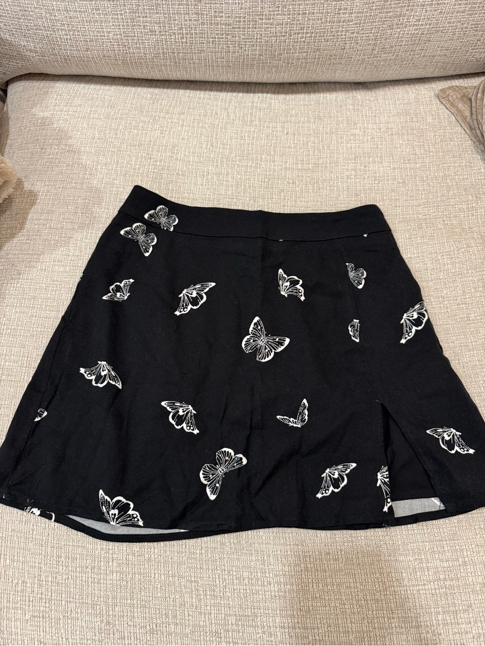 Black Butterfly Mini Skirt